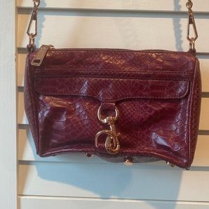 Rebecca Minkoff Mini Mac Red Crocodile Crossbody